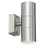 Endon Stainless Steel Silver Double Up and Down Outdoor Wall Light