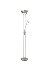 Mother and Child Floor Lamp - Satin Nickel - Complete With LED Bulbs