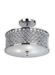 Endon Hudson Flush Ceiling Light - Chrome & Crystal Beads Endon Hudson Flush Ceiling Light - Chrome & Crystal Beads