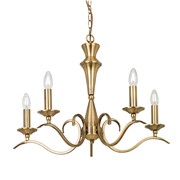 Endon Kora Chandelier Pendant - Antique Brass - 5 Light Endon Kora Chandelier Pendant - Antique Brass - 5 Light