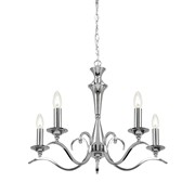 Endon Kora Chandelier Pendant - Chrome - 5 Light Endon Kora Chandelier Pendant - Chrome - 5 Light