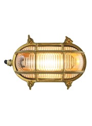 Elipta Clyde Oval Bulkhead - Solid Brass c/w Winguts Elipta Clyde Oval Bulkhead - Solid Brass c/w Winguts