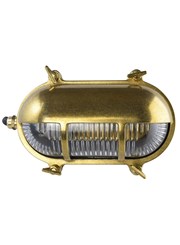 Elipta Portsmouth Oval Eyelid Bulkhead Wall Light - Soild Brass