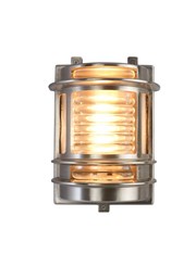 Elipta Dartmouth Outdoor Wall Light - Solid Brass, Nickel Pleated Finish