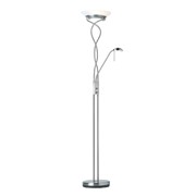 Endon Monaco Mother & Child Floor Lamp - Twist Design - Satin nickel