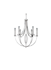 Endon Whistle Candle Pendant Ceiling Light Fitting - Nickel Plate - 6 Light Endon Whistle Candle Pendant Ceiling Light Fitting - Nickel Plate - 6 Light