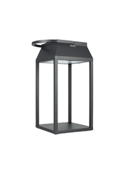 Elipta Solar/USB Rechargeable Outdoor Lantern - Black