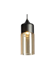 Harmony Matt Black Modern Designer Ceiling Pendant With Amber Glass Shade Harmony Matt Black Modern Designer Ceiling Pendant With Amber Glass Shade
