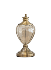 Hepburn Large Amber Glass & Antique Brass Table Lamp Base Only Hepburn Large Amber Glass & Antique Brass Table Lamp Base Only