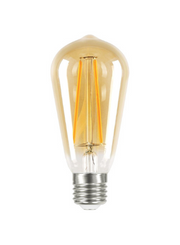 4W ES/Edison Screw ST64 Amber Vintage Filament LED Light Bulb - Warm White 4W ES/Edison Screw ST64 Amber Vintage Filament LED Light Bulb - Warm White