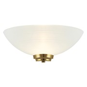 Endon Welles Wall Light -Antique Brass - White Line Painted Glass Endon Welles Wall Light -Antique Brass - White Line Painted Glass