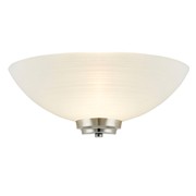 Endon Welles Wall Light -Satin Chrome - White Line Painted Glass Endon Welles Wall Light -Satin Chrome - White Line Painted Glass