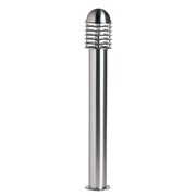 Endon Louvre Modern Outdoor Bollard Light - Polished Stainless Steel - IP44