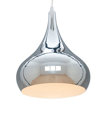 Modern Designer Teardrop Ceiling Pendant Light - Chrome - Large