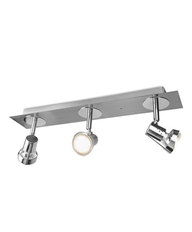 Circles Modern 3 Light Satin Nickel Spotlight