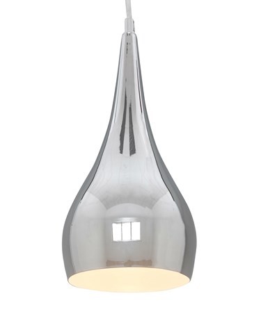 Modern Designer Teardrop Ceiling Pendant Light - Chrome - Small