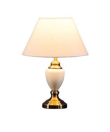 Bailey Antique Brass & Cream Table Lamp