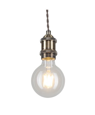 Vintage Edison Twisted Cable Pendant Light - E27/ES - 1.5M - Copper Vintage Edison Twisted Cable Pendant Light - E27/ES - 1.5M - Copper