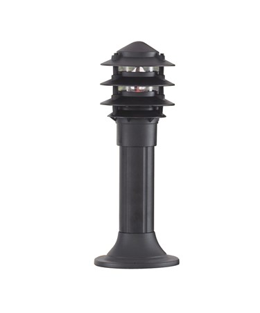 Searchlight Bollard Post Lamp - Black - Pagoda - 45Cm - Aluminium