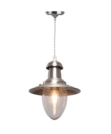 Fisherman Single Pendant Ceiling Light - Silver