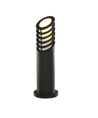 Searchlight Angled Bollard Post Lamp - Black - 45Cm - Aluminium - White Diffuser