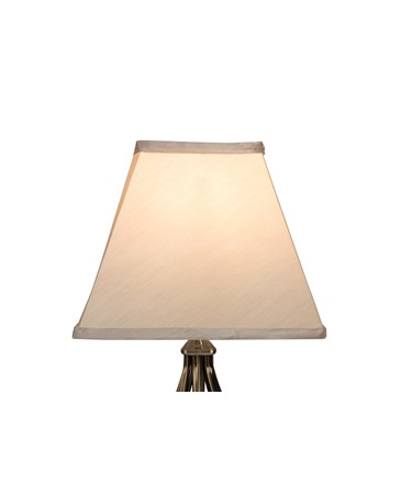 King Square Tapered Cream Satin Table Lamp Shade