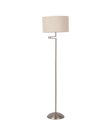 Swing Arm Floor Lamp Satin Silver