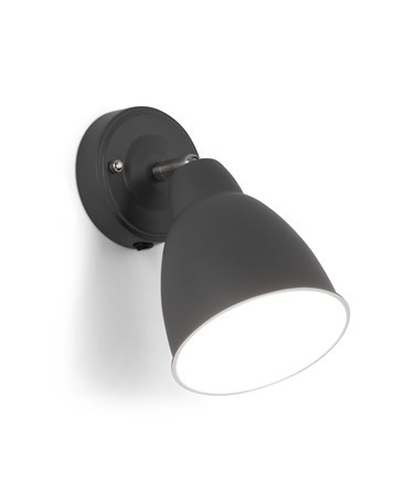 Ardley Dark Grey Unswitched Adjustable Directional Head  Wall Light