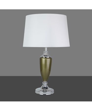 large silver table lamp