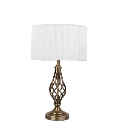 Queenswood Table Lamp Antique - Ivory String Shade Queenswood Table Lamp Antique - Ivory String Shade