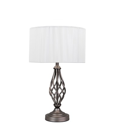 Queenswood Table Lamp Pewter - Ivory String Shade
