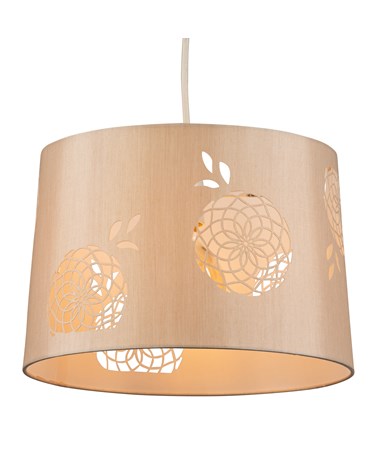 Lacy Bloom Stencil Champagne Gold Ceiling Light Lamp Shade - 30cm - Shade Only