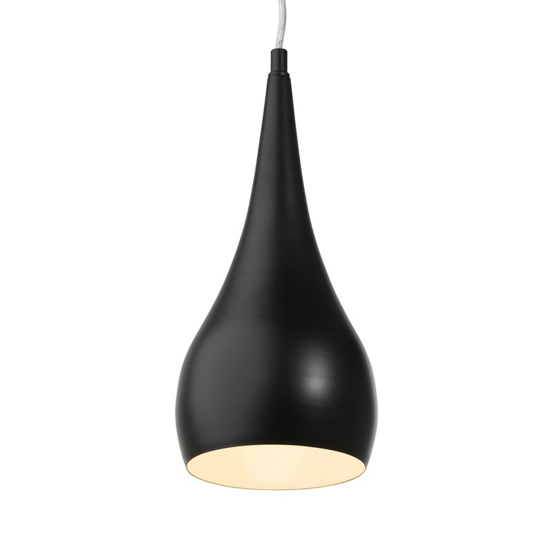 Modern Black Teardrop Pendant Ceiling Light - Adjustable Cable Modern Black Teardrop Pendant Ceiling Light - Adjustable Cable