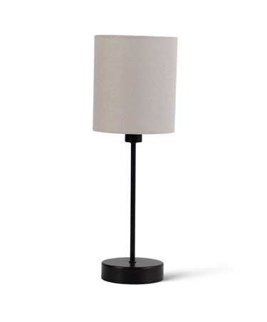 Stockholm Black Cup Stick Table Lamp with Cylinder Shade