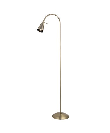 Flexi Floor Lamp - Antique Brass - Complete with LED Bulb