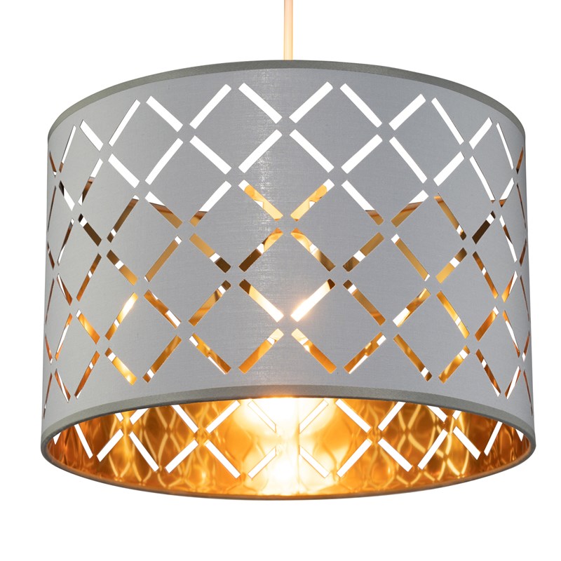 Laiser Cut Out Gold Lined Pendant Shade Laiser Cut Out Gold Lined Pendant Shade