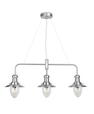 Fisherman Satin Silver Bar Pendant Ceiling Light Fisherman Satin Silver Bar Pendant Ceiling Light