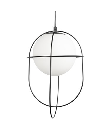 Luna Single Opal Glass Pendant Ceiling Light