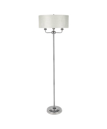 Korus Floor Lamp - Grey Linen