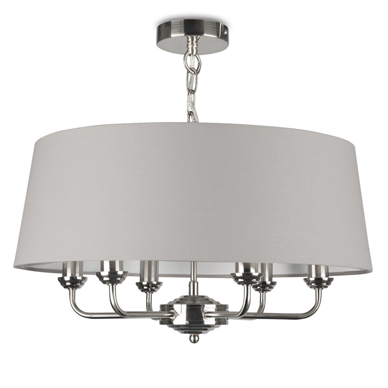 Korus 6 Ceiling Light with Grey Shade