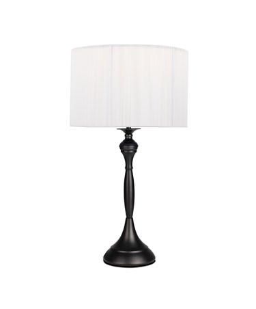 Messini Black Table Lamp - White String Shade