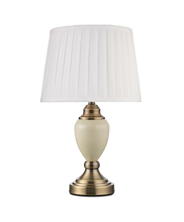 Bailey Table Cream/Antique CW Cream Pleat Shade Bailey Table Cream/Antique CW Cream Pleat Shade
