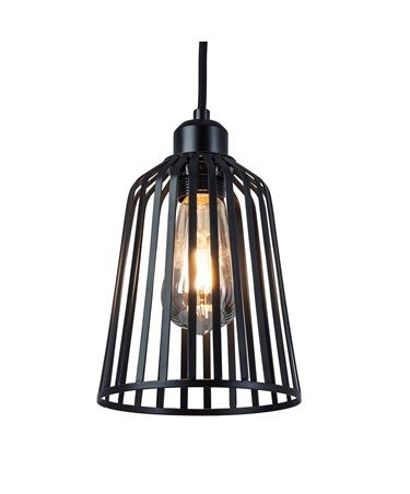 Lyon 16cm Flat Wire Mat Black Shade with Black Suspension Lyon 16cm Flat Wire Mat Black Shade with Black Suspension