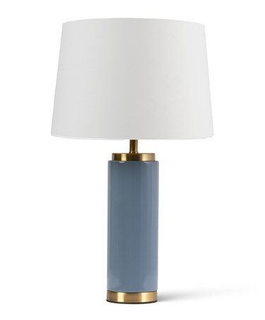 Cylinder Juniper Blue / Gold Effect with Ivory Gold Lined Shade