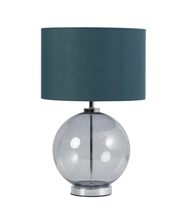 Orb Smokey Blue/Chrome Table Lamp Orb Smokey Blue/Chrome Table Lamp