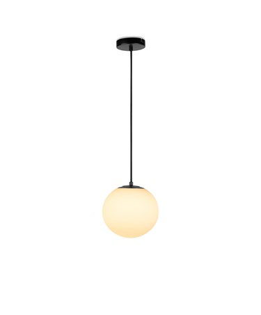 Lunar 18cm Pendant with Opal Sphere Glass