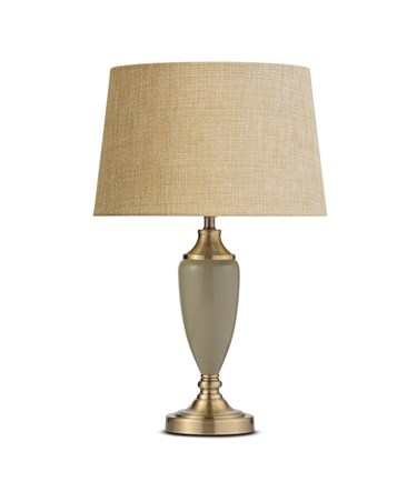 Bailey Large Sage Green Table Lamp with Beige Lined Shade Bailey Large Sage Green Table Lamp with Beige Lined Shade