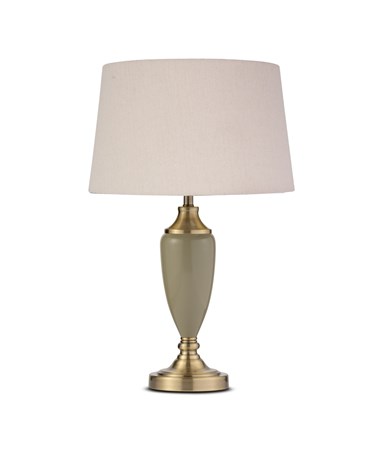 Bailey Large Sage Green Table Lamp with Natural Shade Bailey Large Sage Green Table Lamp with Natural Shade