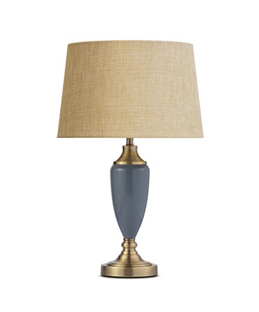 Bailey Large Juniper Blue Table Lamp with Beige Linen Shade Bailey Large Juniper Blue Table Lamp with Beige Linen Shade