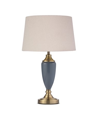 Bailey Large Junoper Blue Table Lamp with Natural Shade Bailey Large Junoper Blue Table Lamp with Natural Shade